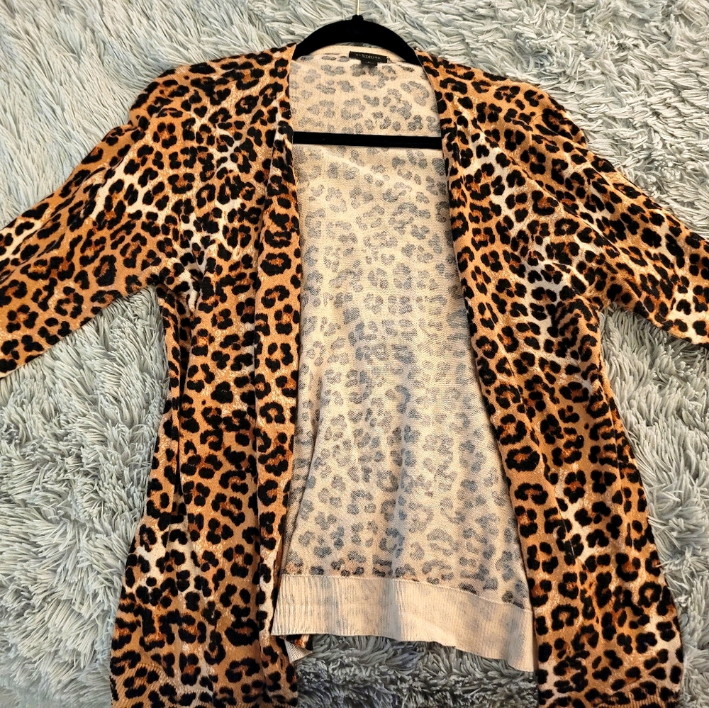 Ann Taylor Leopard Print Cardigan
